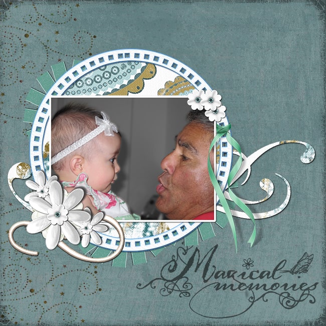 Five Scrapbook Example Layouts using Circles Part 2