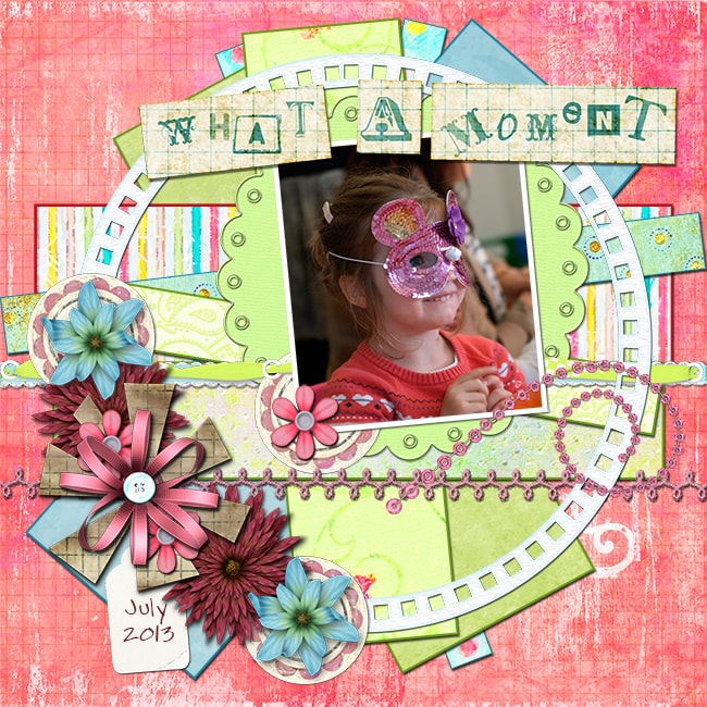 Five Scrapbook Example Layouts using Circles Part 2