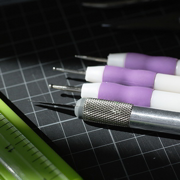 Embossing Tools and a Craft Knife for working with Scrapbook Printables