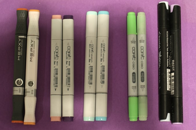 Scrapbook Marker Options Side by Side