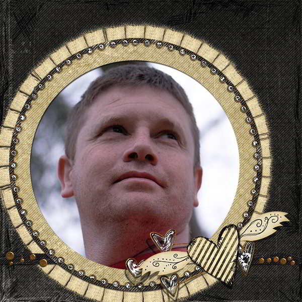 Scrapbook Example Circle Layout - Masculine