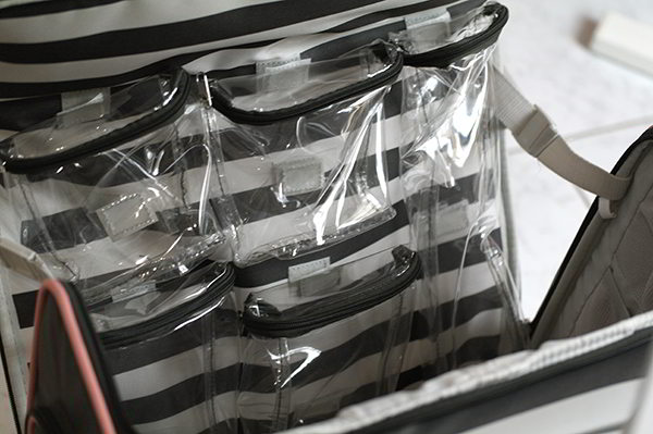 Tote for Scrapbook Retreats, Removable Clear Zippered Pockets