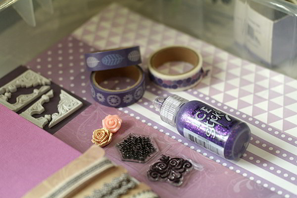 Preparing a Page Kit of Coordinating Elements for a Scrapbook Retreat