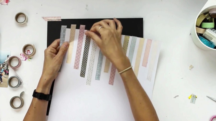 fold washi tape under scrapbook page fold washi tape under scrapbook page