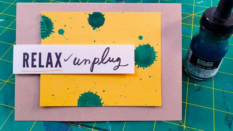 cardmaking ink splatter design cardmaking ink splatter design