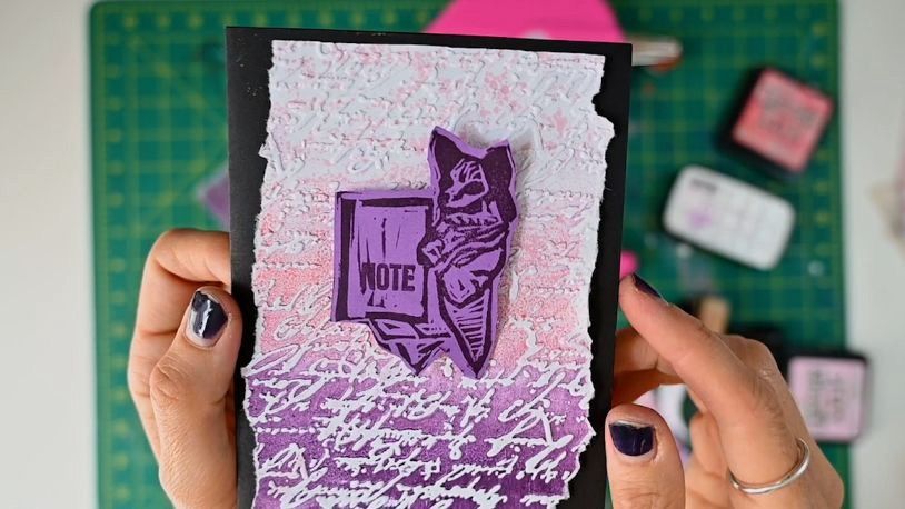 ink embossed card ink embossed card