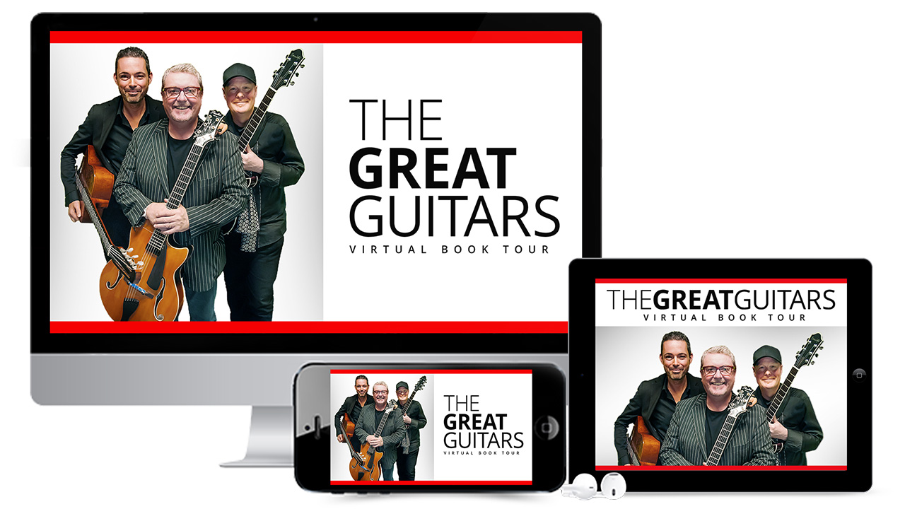 The Great Guitars Virtual Book Tour "3 Great Guitars, 3 Hours of Great Music & Lessons"