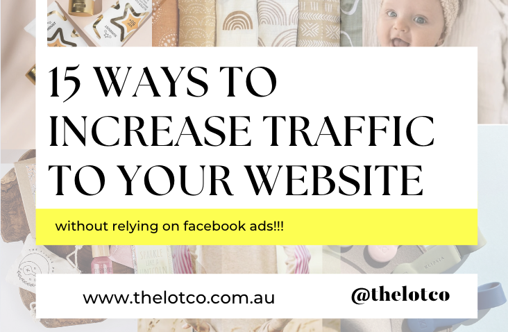 image showing a list and stack of pages that displays of ways to boost traffic to your e-commere website to increase sales