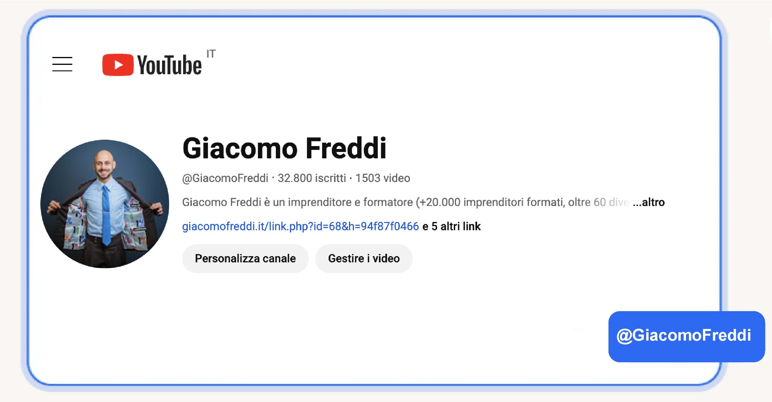 Giacomo Freddi Youtube